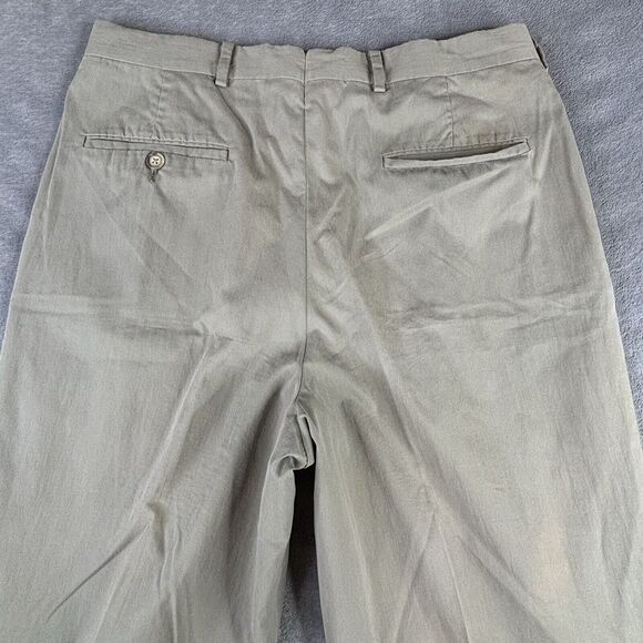 Corbin Pants Mens 32x34 Tan Pleated Straight Leg Slash Pocket‎ Career Business - Picture 6 of 12